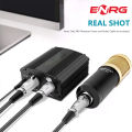 Energy - ENRG 48V Phantom Power Supply with Adapter for XLR 3 Pin Microphone Cable Male to Female Any Condenser Music Recording Equipment Black. 