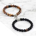 2Pcs/Set Beads Bracelet For Lovers Friendship Natural Stone Distance Magnetic Heart Couple Bracelets Fashion jewelry gift. 