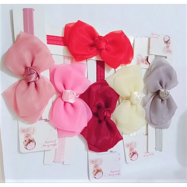 Head%20band%20bow%20shape%20Tissue%20Flower%20vibrant%20colors%20Elastic%20Stretch%20Headband%20Head%20Wrap%20Hair%20Band%20Baby%20Headwear%20Pack%20-%20Image%202