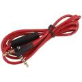 Asobilor Replacement 3.5mm Right Angle AUX Audio Cable Cord for Dr Dre Headphones Monster Solo Studio Speakers with Mic 1.2M (Red). 