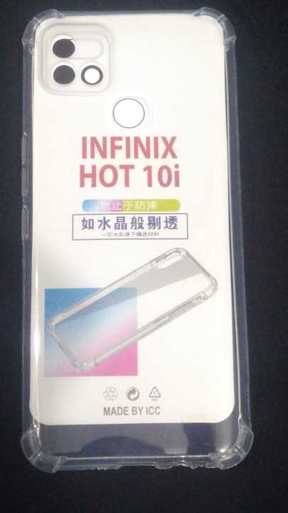Infinix Hot 10i Anti Shock Transparent Back Silicon Cover