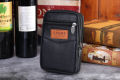Spot fashion fanny pack masculine vertical leather coin purse large capacity multi-layer durable mobile phone pouch fanny pack. 