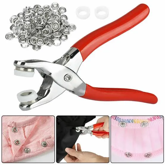 Hand Press Snap Button Machine – Heavy Duty Metal Body with 72 Buttons for DIY Sewing & Craft Fasteners
