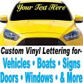 Custom Vinyl Lettering / Choose Any *Color* Text* / Design Your Own Decal / Size 6"x15" inch Car, Truck, Boat, Door, Window, Banner, Sign (Letters & Numbers) Personalized Sticker. 