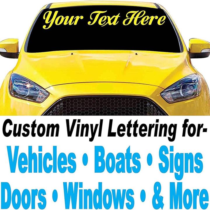 Custom Vinyl Lettering / Choose Any *Color* Text* / Design Your Own Decal / Size 6"x15" inch Car, Truck, Boat, Door, Window, Banner, Sign (Letters & Numbers) Personalized Sticker