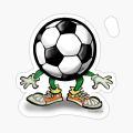 Football stickers, for boys, for girls, "Football Fan Stickers – Showcase Your Team Spirit!" for laptop, waterbottle, mobileback etc, Pack of 24, 2 x 2 inch. 
