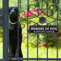 Beware of Dog Sign Dog Warning Sign Keep Gate Closed with Paw Print Design for Home Outdoor Safety. 