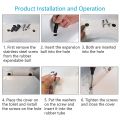 Toilet Seat Screws,Universal Expanding Rubber Screw Top Fixing Hinges Fitting WC Blind Hole Plastic Washers Nut. 