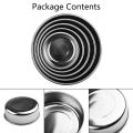 Stainless Steel Food Storage Container 5 Pcs Bowl Set With Airtight Lids Mixing Bowls Cookware Set Kitchen Tool. 
