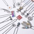 Versatile titanium steel chain trendy brand necklace men's hip hop personality street alloy pendant men's and women's sweater chain accessories wholesale. 