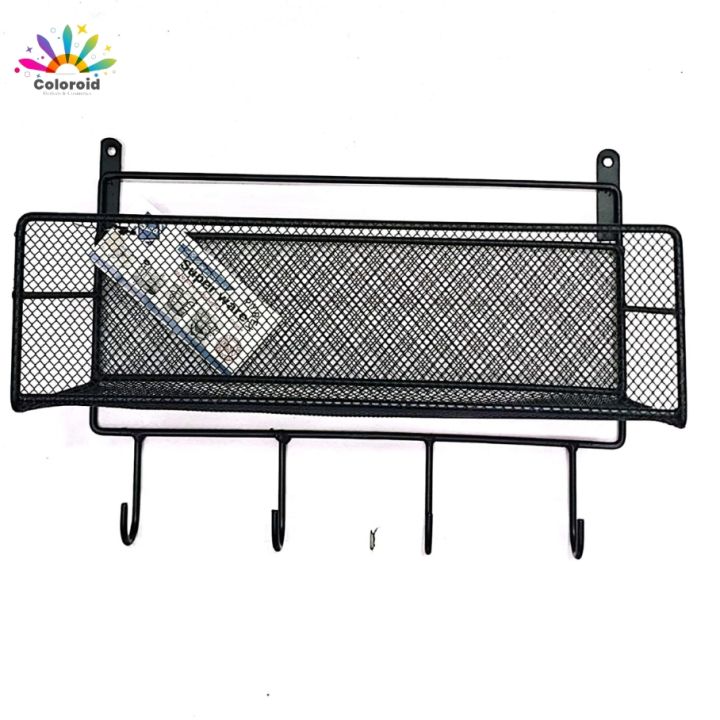 New%20Elegant%20Wall-Mounted%20Metal%20Wire%20Spice%20Rack%20with%204%20Hooks%20%E2%80%93%20Hanging%20Storage%20Baskets,%20Bathroom%20Shower%20Caddy,%20Kitchen%20Organizer,%20Sink%20Storage%20Shelf%20-%20Image%202