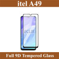 itel A49 Full Black 9D/5D/10D/11D/6D Tempered Glass Screen Protector Edge to Edge Full Glue Premium Quality Glass For itel a49 - Transparent. 