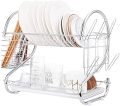 2-Layer Dish Drainer/ Plate Holder - Stainless Steel. 