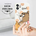 Jizetin for Infinix Hot 10S / Hot 10S NFC Back Cover Tom and Jerry Design Soft Multicolor Square Liquid Phone Case Full Camera Shockproof Protection Silicone Phone Cases. 