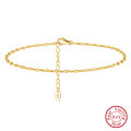 ORSA JEWELS 14K Gold Butterfly Chain Anklets 925 Sterling Silver Fashion Women Summer Foot Bracelet Ankle Straps Jewelry SA40. 