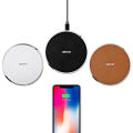 NILLKIN Fast 10W Qi Wireless Charger - Magic Disc 3rd Generation Charging Pad Classic Leather Surface for Huawei Mate 20 Pro IPhone X Xs Max Samsung Note 10 S10 S10+. 