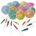Pack of 25 - Cocktail Paper Umbrella Picks for Food Decor (Cocktail Umbrella Pick) - Cake Sweets Decoration Picks. 