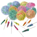 Pack of 25 - Cocktail Paper Umbrella Picks for Food Decor (Cocktail Umbrella Pick) - Cake Sweets Decoration Picks. 