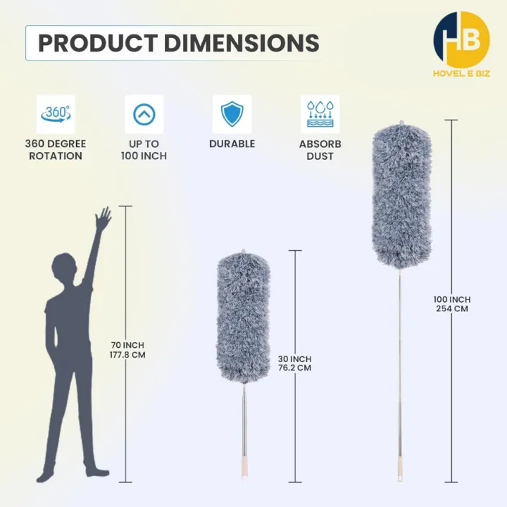 Ceiling%20Fan%20Duster,%20Microfiber%20Feather%20Duster%20with%202M%20Long%20100%20inches%20Extendable%20Handle,%20Reach%20High%20Ceilings,%20Blinds,%20Fans%20&%20Cars,%20Effortless%20Cleaning%20with%20Bendable%20Head%20&%20Telescoping%20Extension%20Pole%20By%20HOVEL%20E%20BIZ%20-%20Image%206