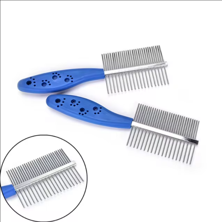 Pet Grooming Comb Stainless Steel Pet Comb Grooming Comb Double Sided Pet Comb Random Color