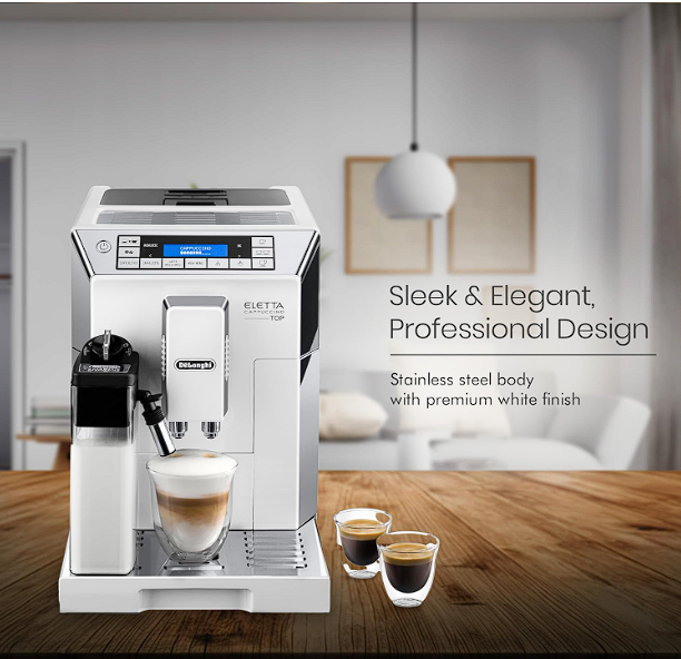 DeLonghi%20Ecam45.760.W%7CEletta%20Cappuccino%20Top%7CBean%20to%20Cup%20Fully%20Automatic%20Coffee%20Machine%7C8%20Inbuilt%20Recipes%20-Cappuccino,Latte,Espresso&%20More%7C15%20Bar%20Pressure%7C%201450W%20-%20Image%205