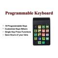 Programmable Keyboard 18 keys Keypad Customized Programing Programed with AutoHotKey. 