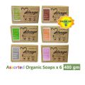 Natureza assorted box of 6 x soaps organic handmade. 