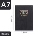 2023 Mini A7 English Agenda Book Journal Cute Creative Pocket Notebook Daily Planner Cheap Korean Stationery. 