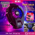 x20 Memo Original DL05 Mobile Phone Pubg Cooling Fan Mobile Phone Radiator Gaming Universal Phone Cooler Adjustable Portable Fan Heat Sink Phone Accessories Gaming Phone Fan Mobile Cooling For iPhone VIVO_ OPPO Samsung Huawei Oneplus infinix Techno Phones. 