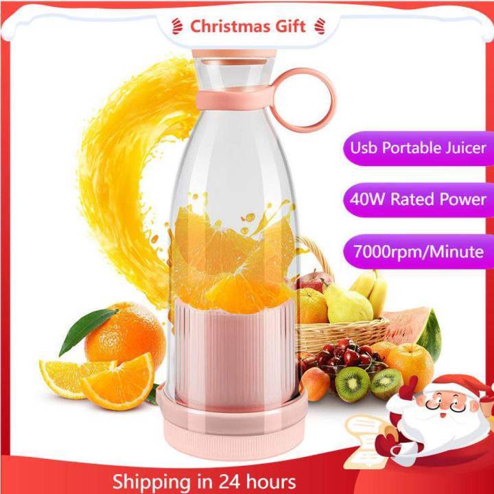 420 ML Rechargeable Mixers Fresh Fruit Juicers Usb Portable Juice Bottle Mini Fast Electric Blender Smoothie Ice Maker  (M.H.Y Trader)