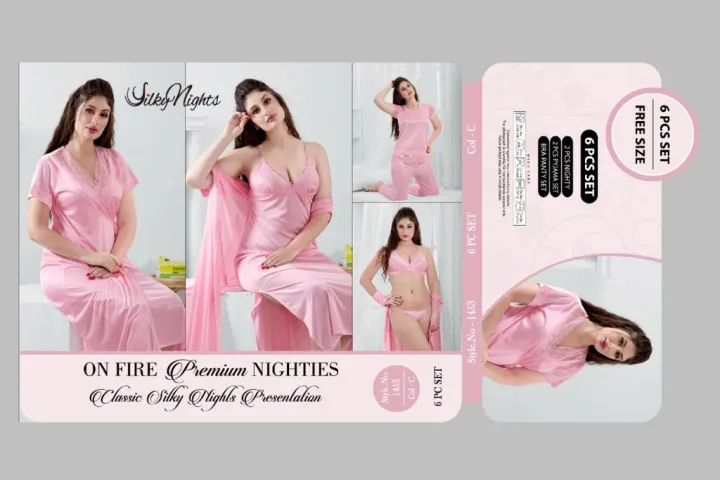 6%20Pieces%20-%20Night%20Suit%20/%20Night%20Dress%20/%20Night%20For%20Women%20-%20Image%203