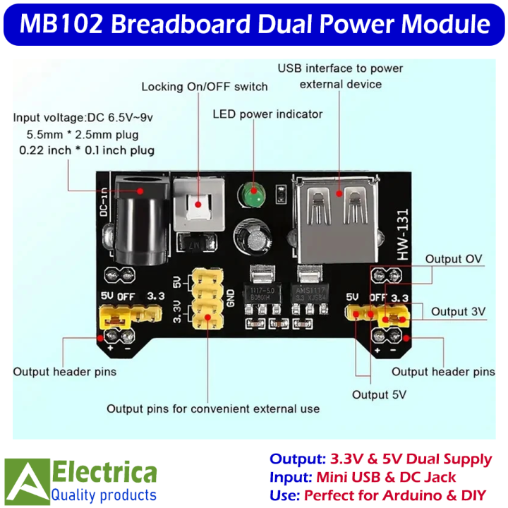 MB102%20Breadboard%20Power%20Supply%20Module%20with%20Dual%203.3V%20&%205V%20Output,%20Mini%20USB/DC%20Input,%20On/Off%20Switch,%20for%20Arduino%20DIY%20Electronics%20by%20Electrica%20-%20Image%203