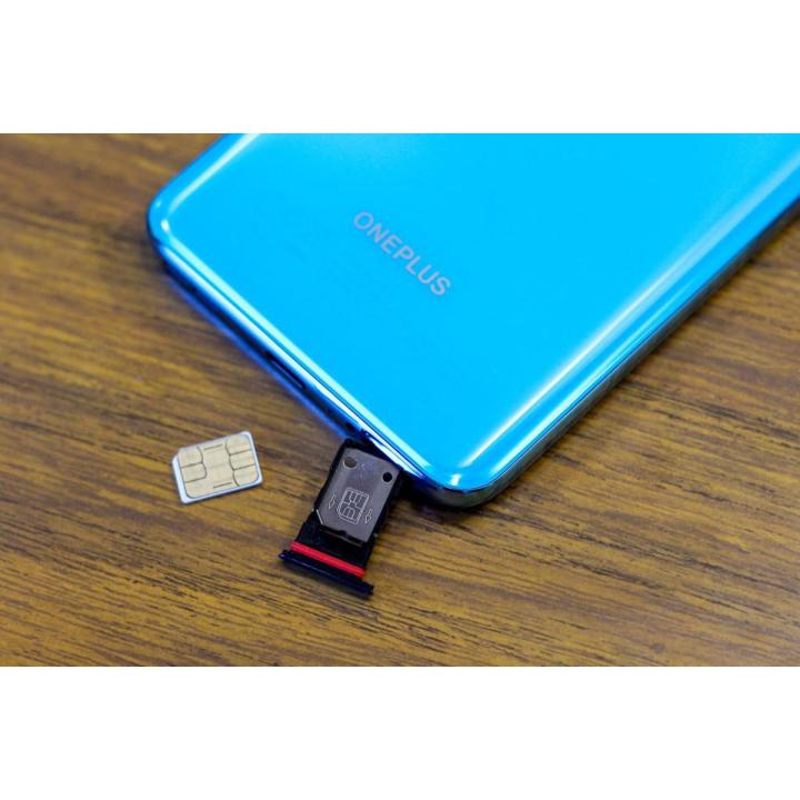 OnePlus 7T Dual SIM Tray Sim Jacket Sim Slot Sim Door For OnePlus 7T- BLUE