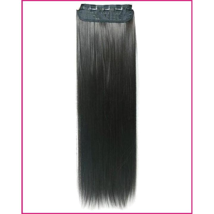 Hair%20Extension%20For%20Girls%205%20CLips%20Natural%20Black%20Straight%20Hair%20Extension-%2030%20inch%20-%20Image%202