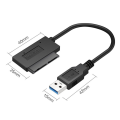 USB 3.0 to Micro-SATA Adapter Cable USB3.0 to 16Pin Msata 7+9 Pin Cable for 1.8Inch HDD SSD Converter Cord. 