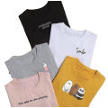 Pack Of 5 Summer Cotton T-Shirts For Girls - Stay Cool And Stylish With Summer T-Shirts for Girls and Women- Premium Quality With Fine Stitching For Elegant Look. 