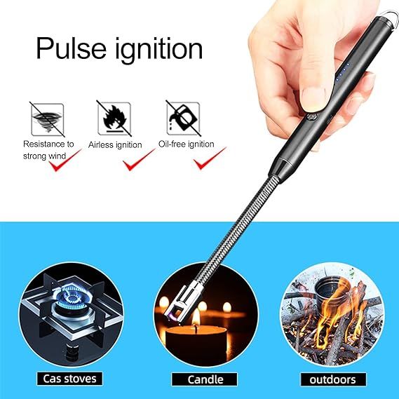 Candle%20Lighters,USB%20Electric%20Lighters,Rechargeable%20Arc%20Lighters%20with%20LED%20Battery%20Display,360%20Flexible%20Neck%20Windproof%20Flameless%20Plasma%20Long%20Lighters%20for%20Candle%20Camping%20BBQ%20Camping%20Gas%20Stove%20Rose%20Gold%20-%20Image%204