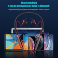 Tinzzi TWS wireless Bluetooth 5.0 earphones neckband stereo headset handsfree waterproof wireless earbuds noise cancellation headphone with mic. 