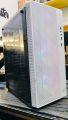 AATigers FURY White Tempered Glass Mid-Tower Gaming Case with 3X Multi-Color Lighting Fans. 