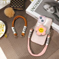 Mobile phone lanyard length and short accessories shrink mobile phone elastic lanyard buckle diagonal across halter neck strap rope mobile phone rope. 
