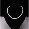 White 8mm Faux Pearl Beads Necklace. 