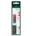 Faber Castell Dual Eraser Pack in Blister Card Eraser for graphite pencils Eraser for ink made in Malaysia. 