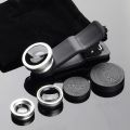 3 In 1 Macro Wide Angle Fish Eye Lens Phone For iPhone XR XS X 8 7 6 Plus SE Samsung Xiaomi Huawei Fisheye Camera Lense Kit-Silver. 
