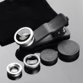 3 In 1 Macro Wide Angle Fish Eye Lens Phone For iPhone XR XS X 8 7 6 Plus SE Samsung Xiaomi Huawei Fisheye Camera Lense Kit-Silver. 