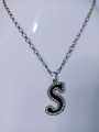 S Alphabet Locket with Chain For Girls and Boys. 