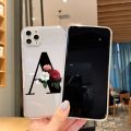 Alphabet Letter Phone Case For iPhone XR 12 11 Pro XS Max X 7 Cases TPU For iPhone 7 6 6S 8 Plus 7Plus SE 2020 Transparent Cover. 