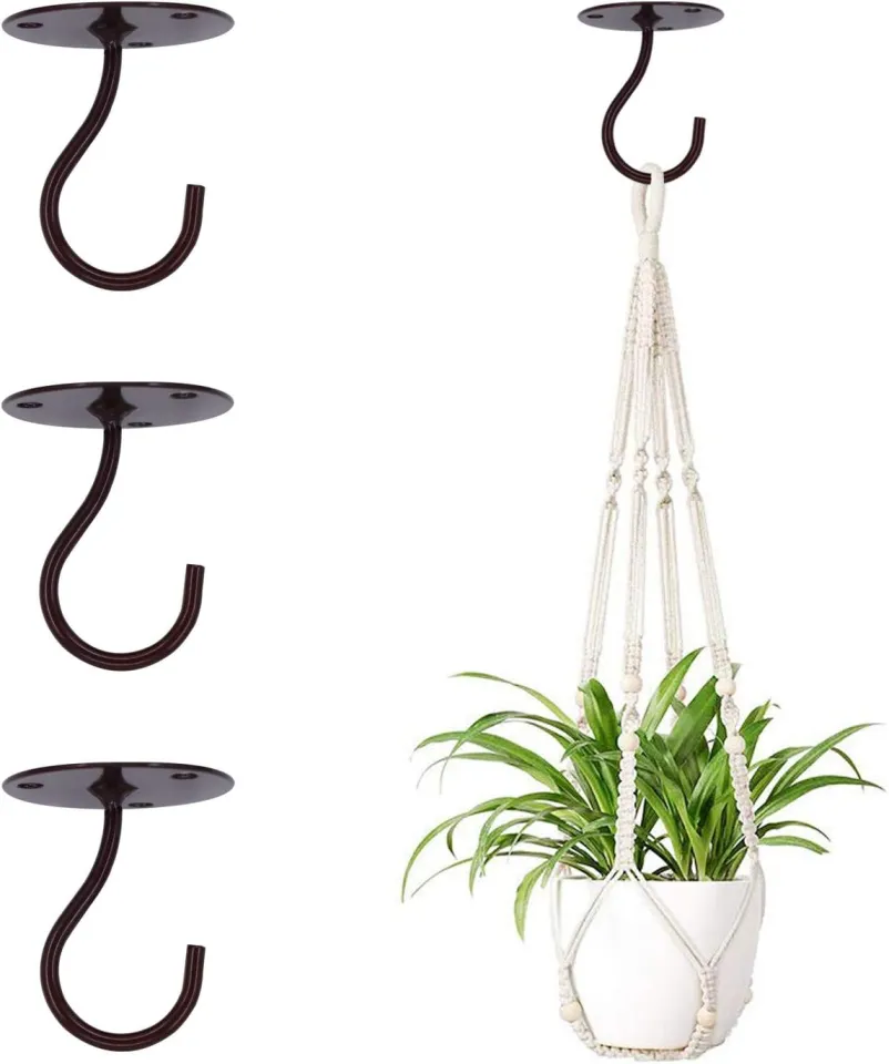 Wall Mount Plant Hanger, Ceiling Hooks Garden Flower Plant Pots Bracket  with Screws for Hanging Bird Feeders, Lanterns, Outdoor and Indoor Hooks |  Daraz.pk