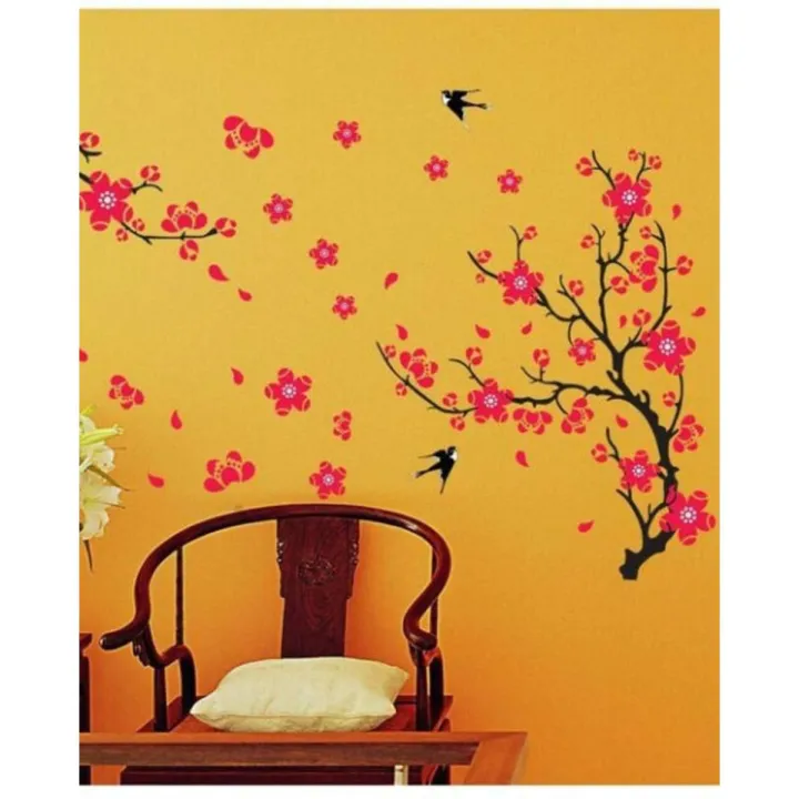Blossom%20Birds%20Wall%20Sticker%20Mural%20%20Wall%20Art%20Decal%20%20DIY%20Pastoral%20Style%20Wall%20Decals%20for%20Living%20Room%20and%20Bedroom%20TV%20Background%20-%20Image%203