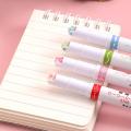 Creative Line Shaped Highlighters 6 Pens Set For Kids Drawing. 