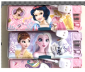 Smooth magnetic closures on both sides for easy access and secure storage.Dual Side Magnetic Pencil Box/2-in-1 Magnetic Pencil Box – Durable & Fun for School Kids/Magic Magnet Pencil Box – Cartoon Design, Dual Compartment. 